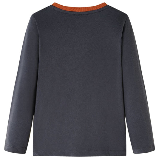 Kinder-Langarmshirt Anthracite 128