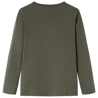 Kinder-Langarmshirt Khaki 140