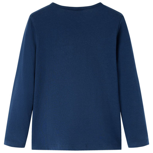 Kinder-Langarmshirt Marineblau 104