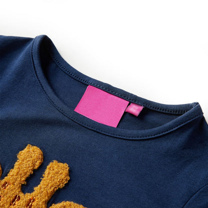 Kinder-Langarmshirt Marineblau 116