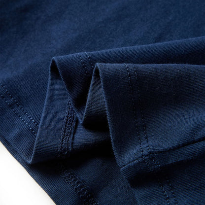 Kinder-Langarmshirt Marineblau 128