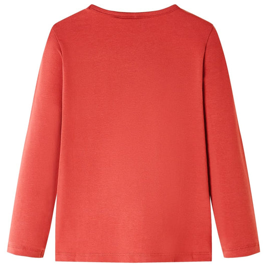 Kinder-Langarmshirt Dunkelrot 140