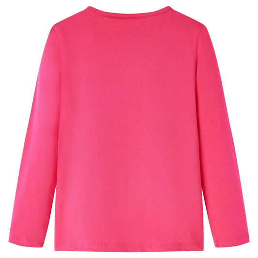 Kinder-Langarmshirt Knallrosa 92