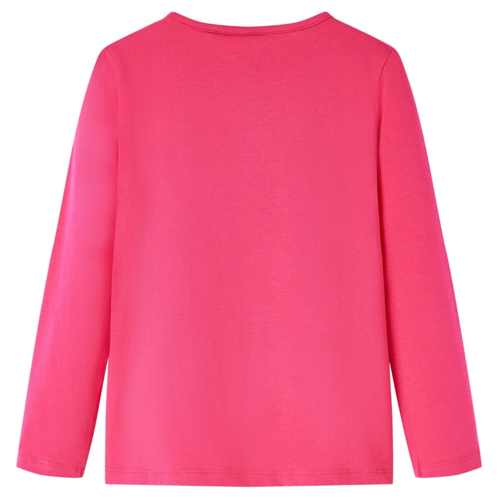 Kinder-Langarmshirt Knallrosa 140
