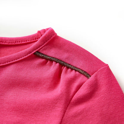 Kinder-Langarmshirt Knallrosa 140