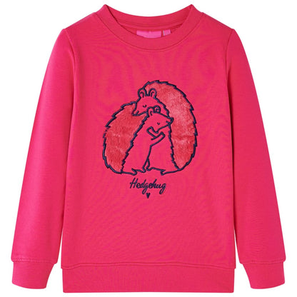 Kinder-Sweatshirt Knallrosa 104