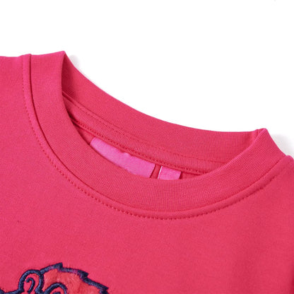 Kinder-Sweatshirt Knallrosa 116
