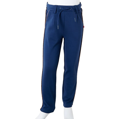 Kinderhose mit Kordelzug Marineblau 140