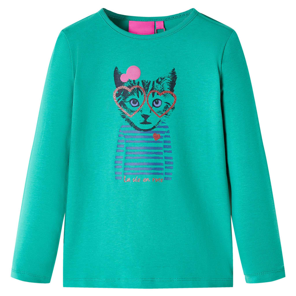 Kinder-Langarmshirt Hellgrün 140