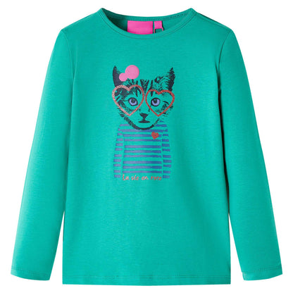 Kinder-Langarmshirt Hellgrün 140