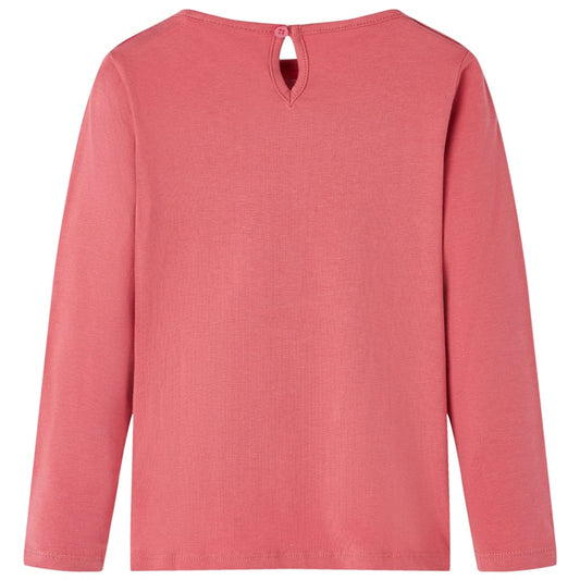Kinder-Langarmshirt Altrosa 128
