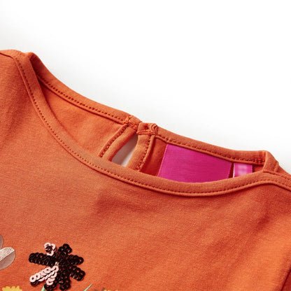 Kinder-Langarmshirt Dunkelorange 116