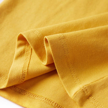 Kinder-Langarmshirt Dunkles Ocker 128