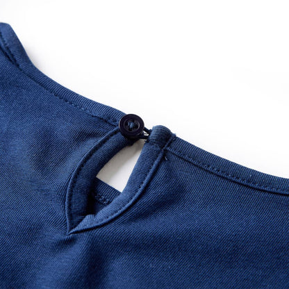 Kinder-Langarmshirt Marineblau 128