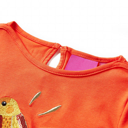 Kinder-Langarmshirt Dunkelorange 128