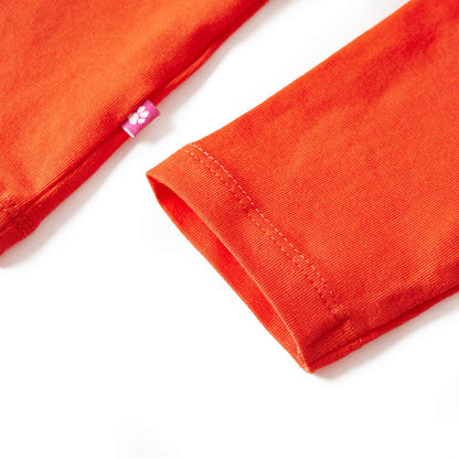 Kinder-Langarmshirt Dunkelorange 128