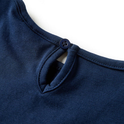 Kinder-Langarmshirt Marineblau 128