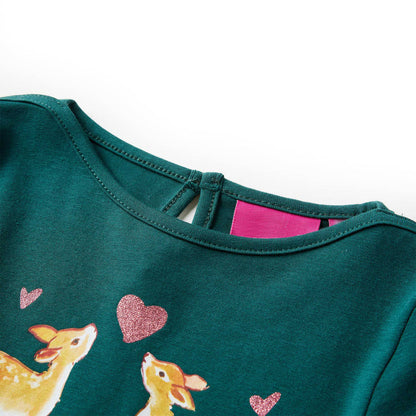 Kinder-Langarmshirt Dunkelgrün 116