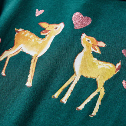 Kinder-Langarmshirt Dunkelgrün 116