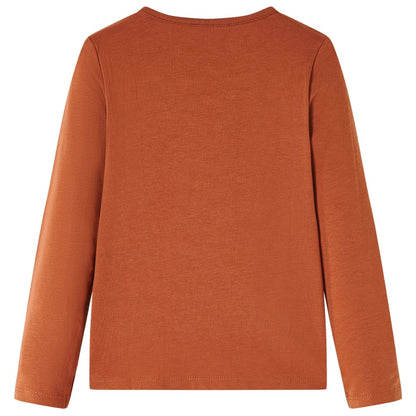 Kinder-Langarmshirt Cognac 116