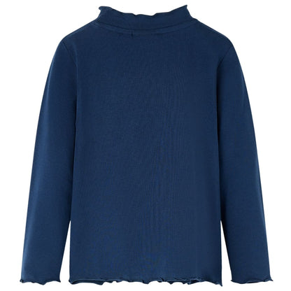 Kinder-Langarmshirt Marineblau 140