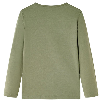 Kinder-Langarmshirt Khaki 140