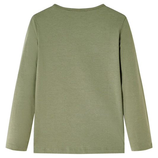 Kinder-Langarmshirt Khaki 140
