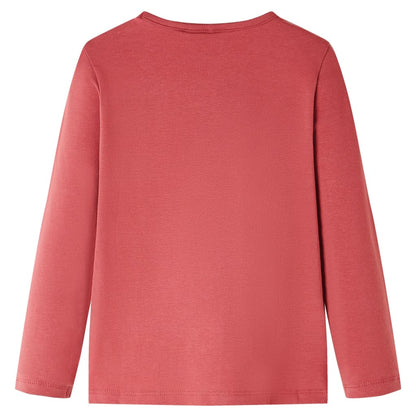 Kinder-Langarmshirt Dunkelrosa 104