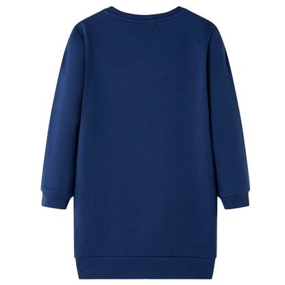 Kinder-Pulloverkleid Marineblau 104