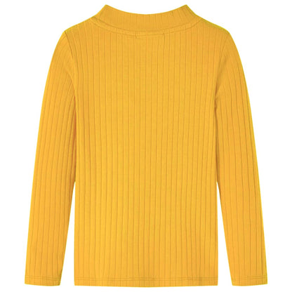 Kinder-Langarmshirt Rippstrick Dunkelocker 104