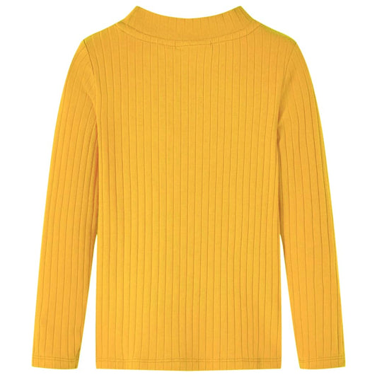 Kinder-Langarmshirt Rippstrick Dunkelocker 116