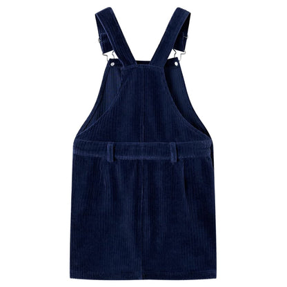 Kinder-Latzkleid Cord Marineblau 116