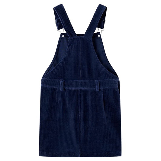 Kinder-Latzkleid Cord Marineblau 116