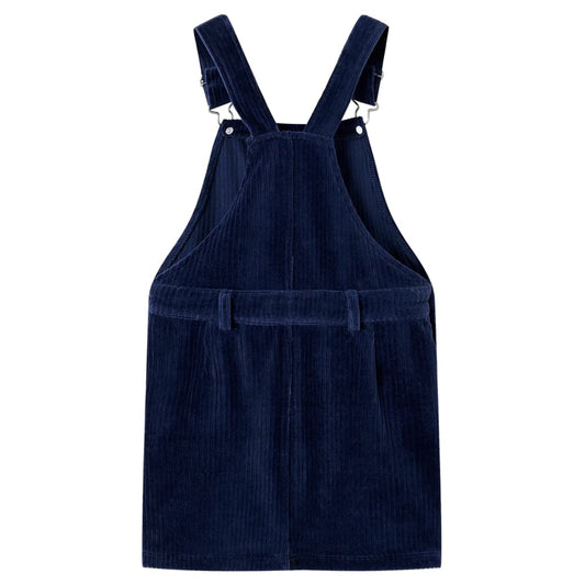 Kinder-Latzkleid Cord Marineblau 128