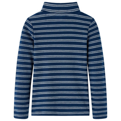Kinder-Langarmshirt Marineblau 128