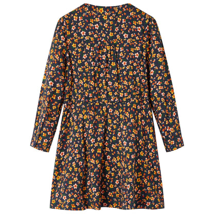 Kinderkleid mit Langen Ärmeln Marineblau 92