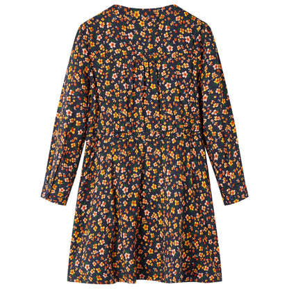 Kinderkleid mit Langen Ärmeln Marineblau 104