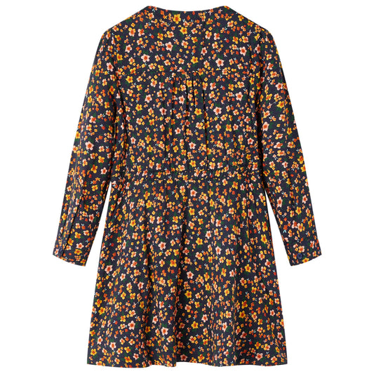 Kinderkleid mit Langen Ärmeln Marineblau 104