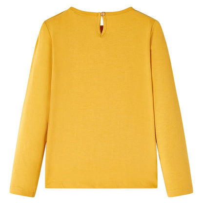 Kinder-Langarmshirt Ocker 116