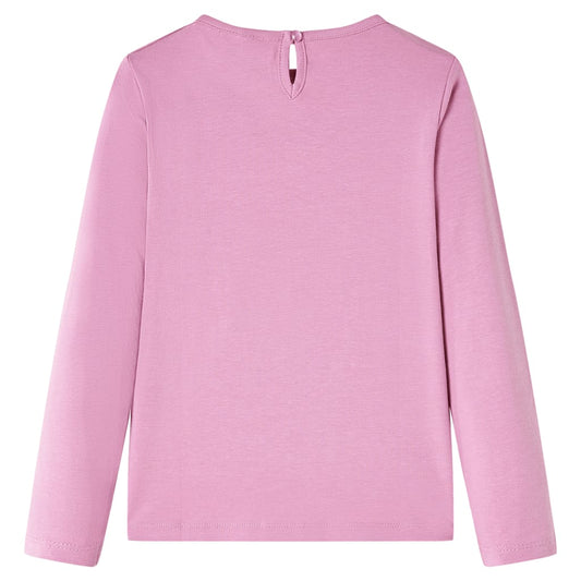 Kinder-Langarmshirt Dunkelrosa 104