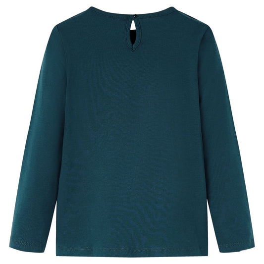 Kinder-Langarmshirt Dunkelgrün 116