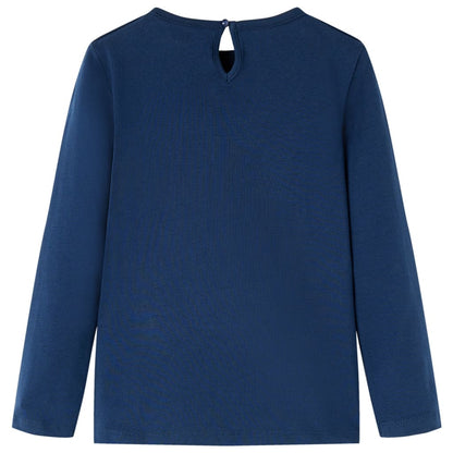 Kinder-Langarmshirt Marineblau 104
