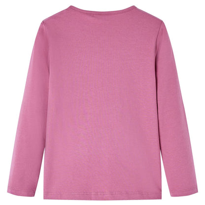 Kinder-Langarmshirt Himbeerrosa 104