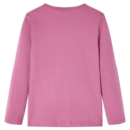 Kinder-Langarmshirt Himbeerrosa 128