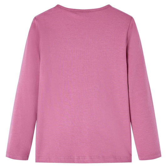 Kinder-Langarmshirt Himbeerrosa 128
