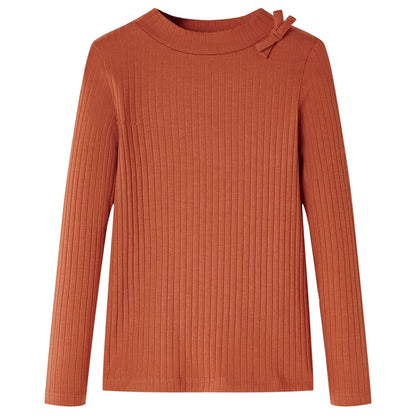 Kinder-Langarmshirt Cognac 116