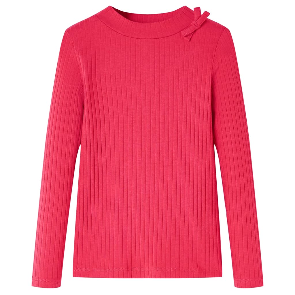 Kinder-Langarmshirt Knallrosa 128