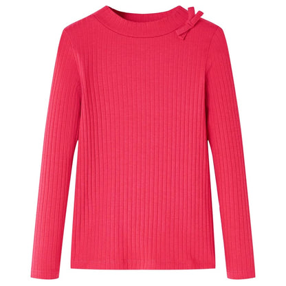 Kinder-Langarmshirt Knallrosa 128