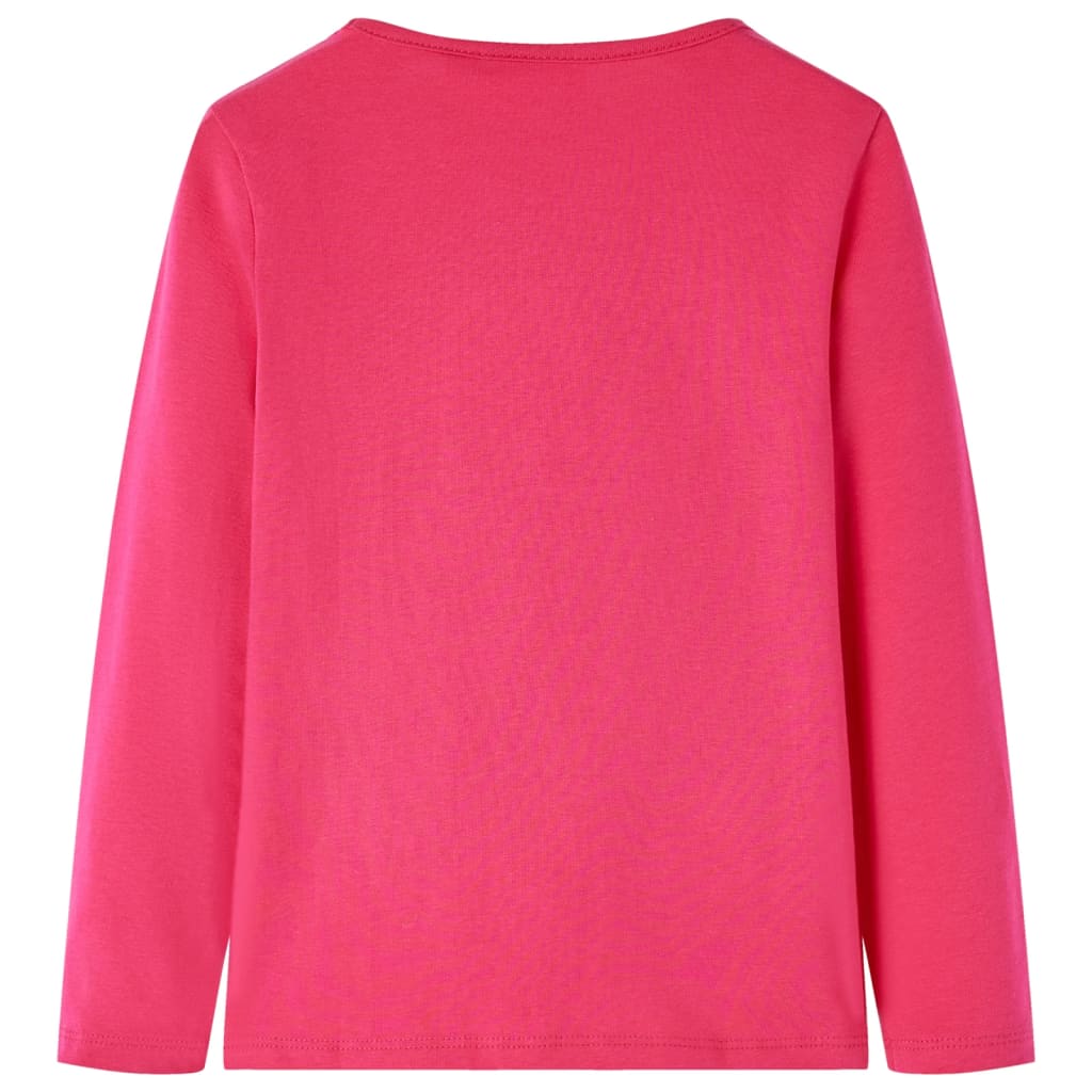 Kinder-Langarmshirt Knallrosa 128