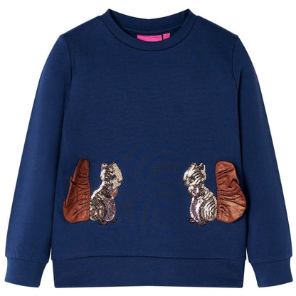 Kinder-Sweatshirt Marineblau 104